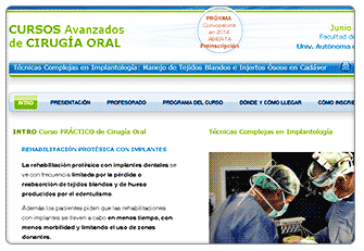 Diseño web cursos para cirujanos - Madrid